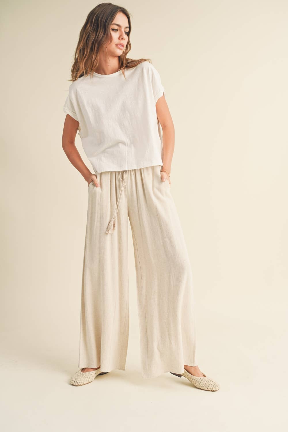 Oatmeal Linen Pant