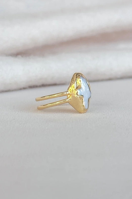 Pearl Cross Ring