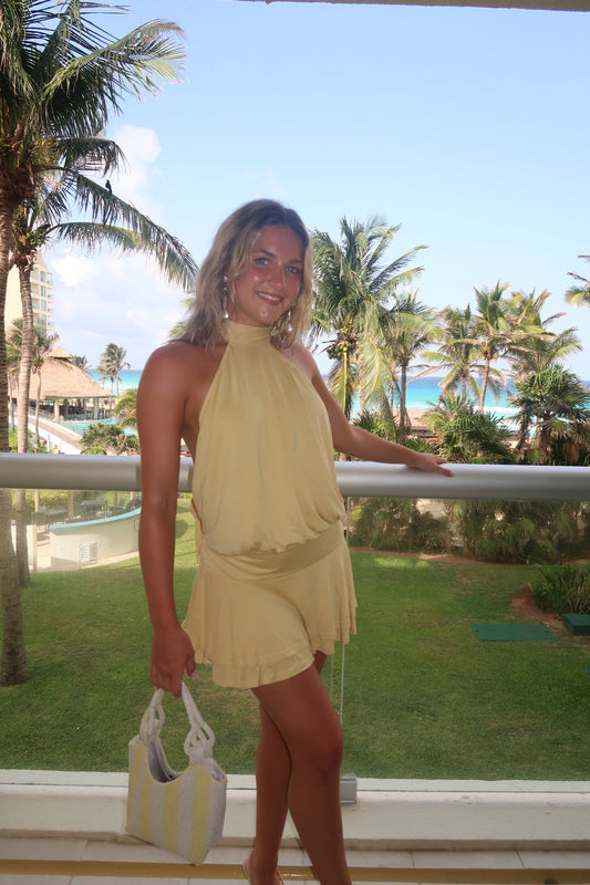 Take It Back Dress In Yellow