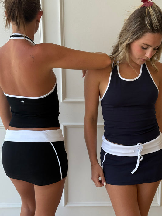 Courtside Mini Skirt - Navy