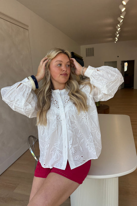 The Nantucket Eyelet Blouse