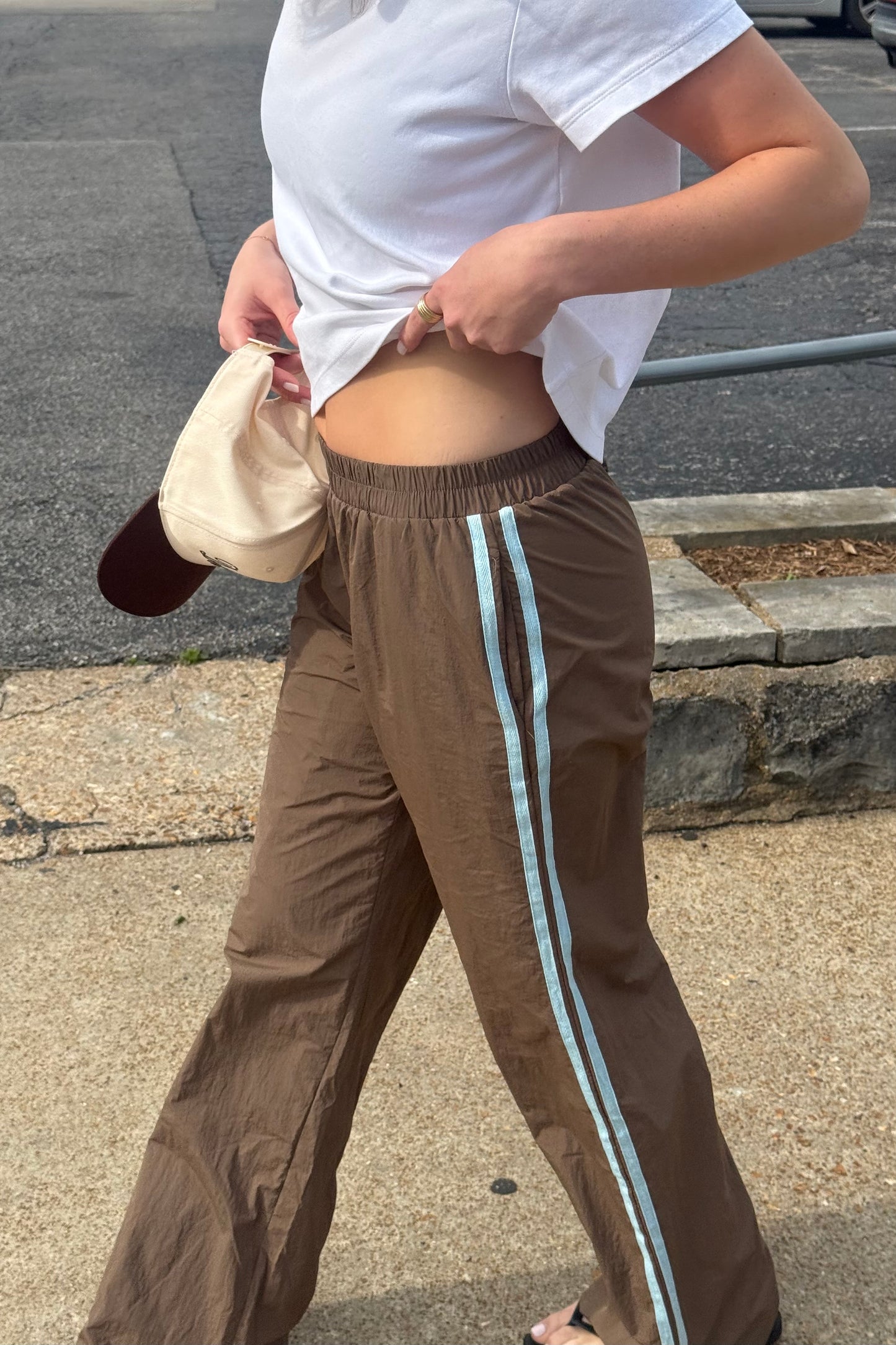 Jet Set Track Pant - Brown/Blue