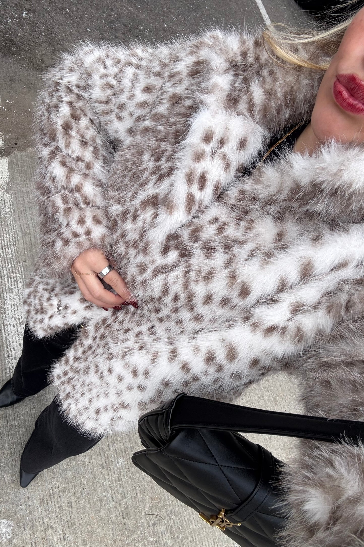 Snow Leopard Fur Coat