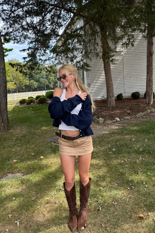 Essential Cardigan in Navy