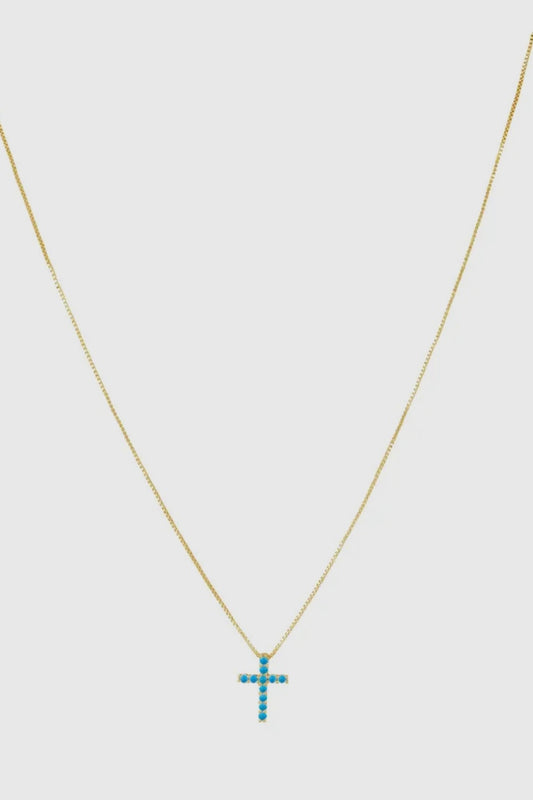 Turquoise Cross Necklace