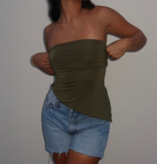 The Midnight Top in Forest Green