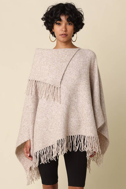 Haven Fringe Knit Poncho