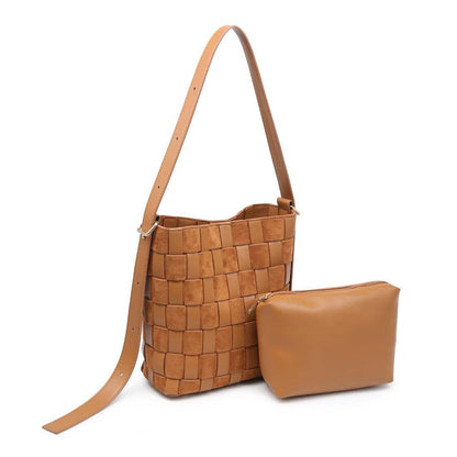 Willa Woven Bucket Bag - Tan