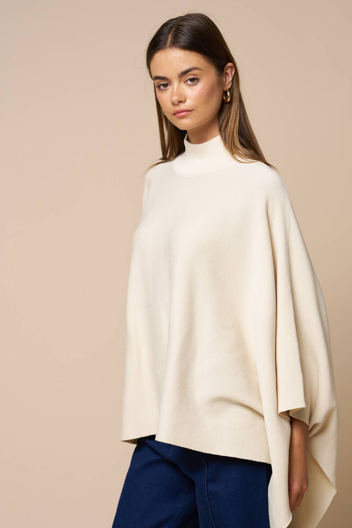 Arden Mock Neck Poncho