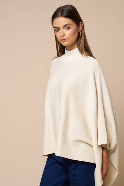 Arden Mock Neck Poncho