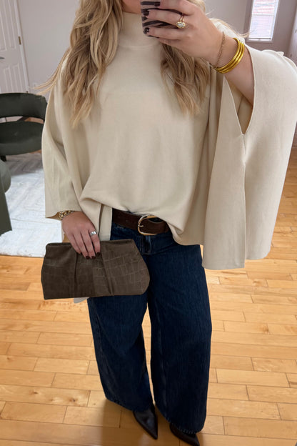 Arden Mock Neck Poncho