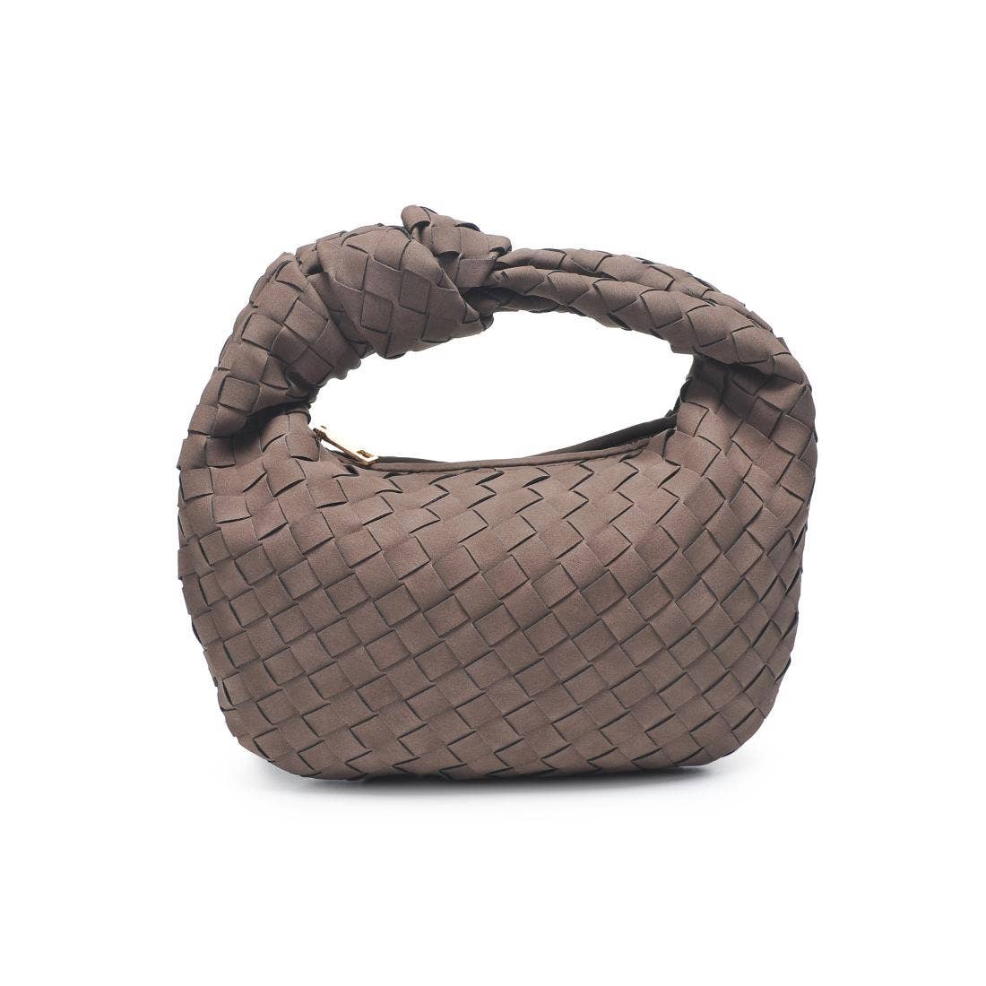 Mini Knot Bag: Brown Suede