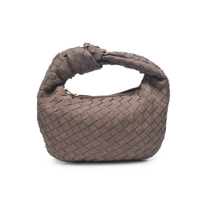 Mini Knot Bag: Brown Suede