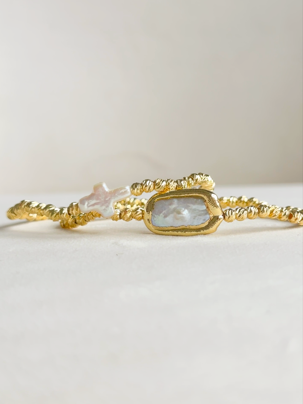 Pearl Beam Stretch Bracelet