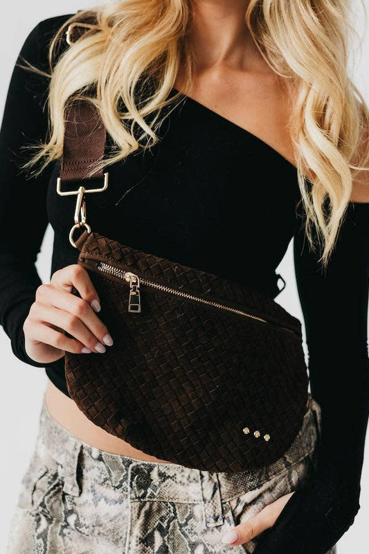 Westlyn Woven Bum Bag - Chocolate