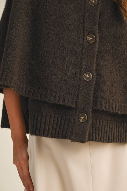 The Cape Cardigan in Espresso