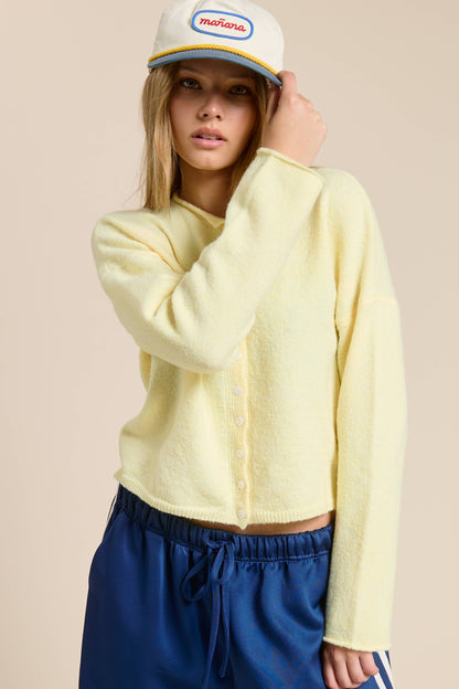 Essential Cardigan in Yellow