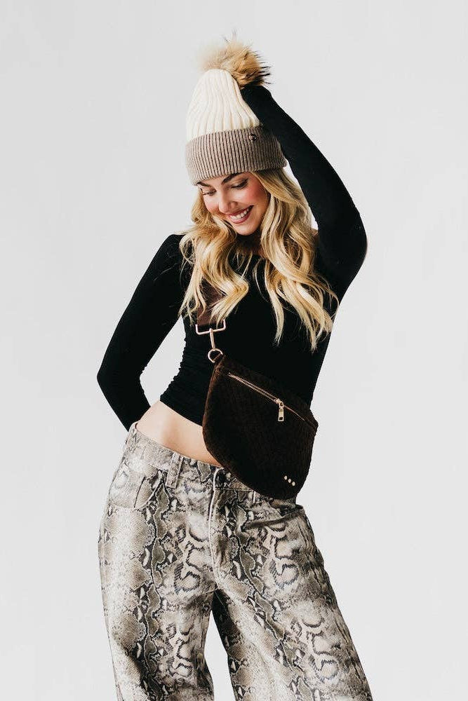 Westlyn Woven Bum Bag - Chocolate