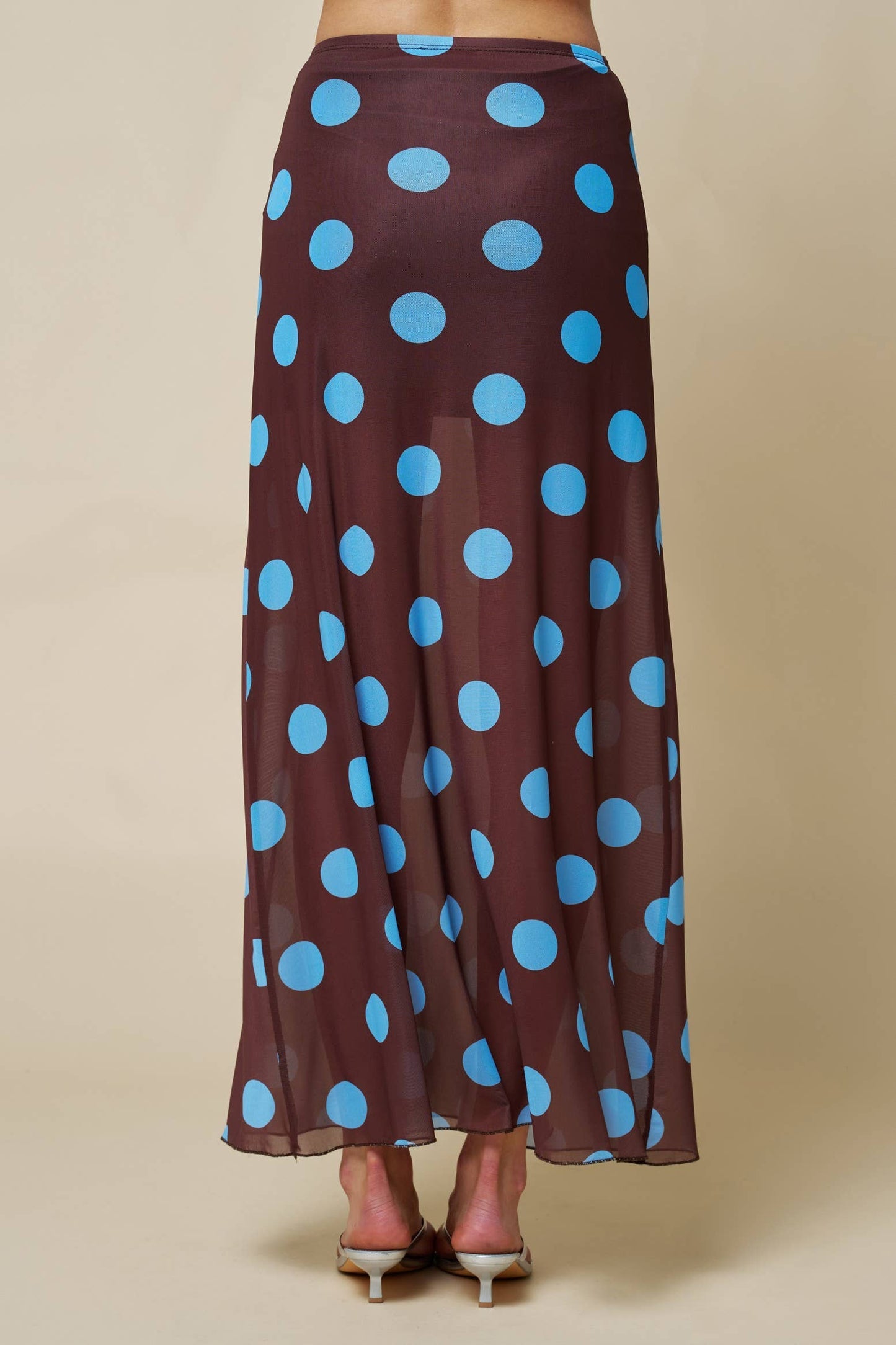 Mocha Dot Maxi Skirt