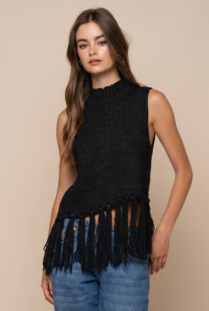 Bowery Fringe Sweater Top