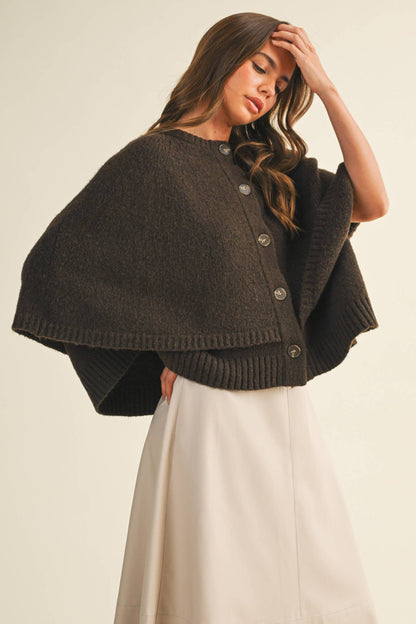 The Cape Cardigan in Espresso