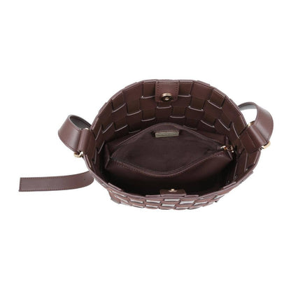 Willa Woven Bucket Bag - Brown
