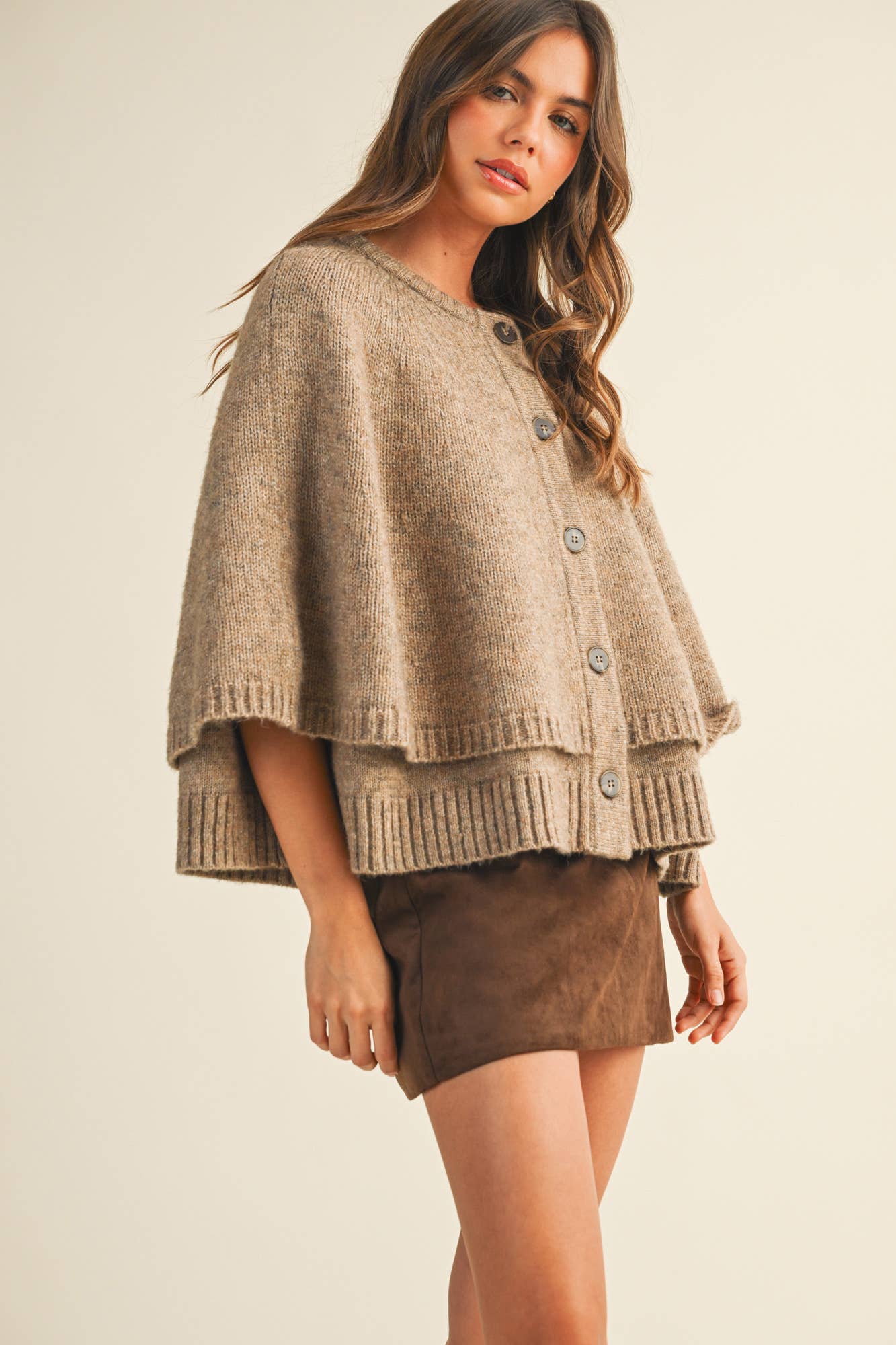The Cape Cardigan in Taupe