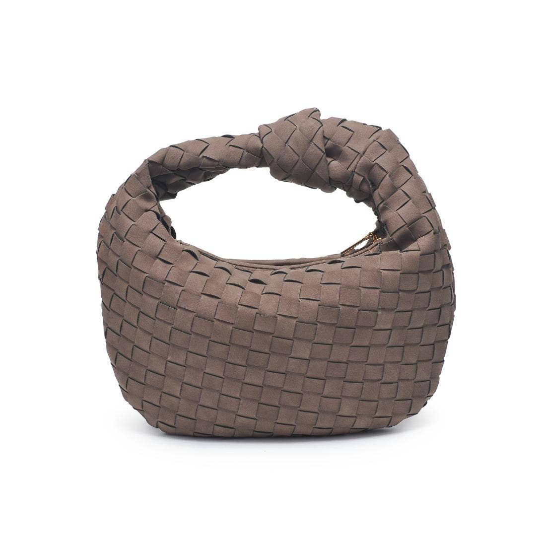 Mini Knot Bag: Brown Suede