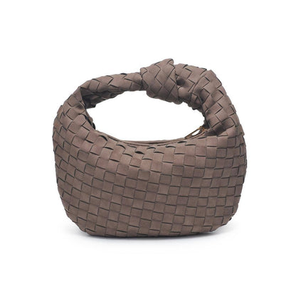 Mini Knot Bag: Brown Suede
