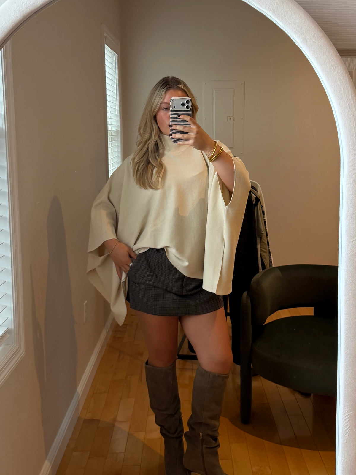 Arden Mock Neck Poncho