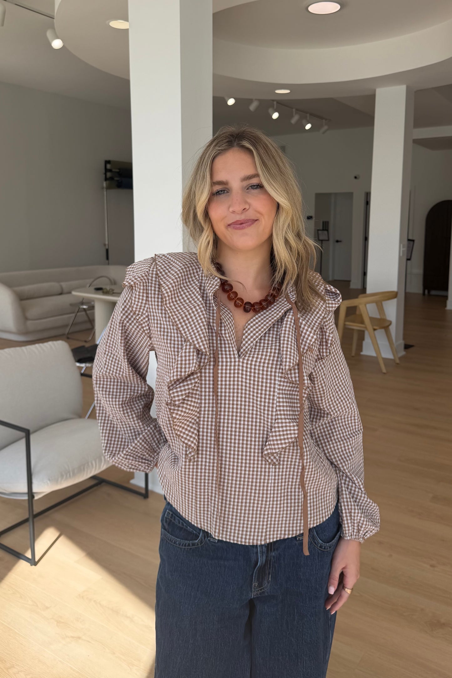 Maisie Gingham Blouse