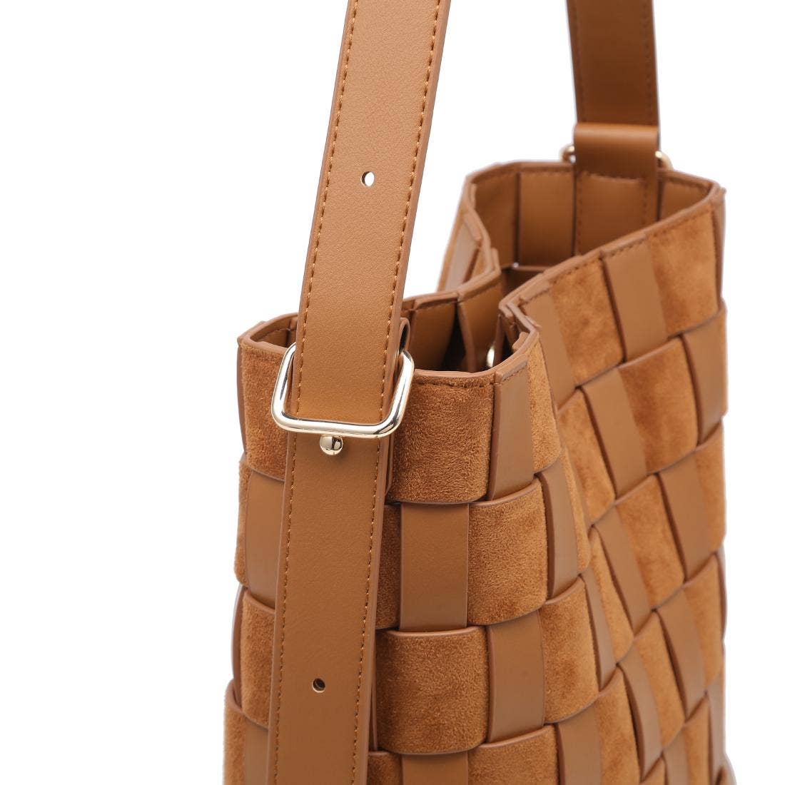 Willa Woven Bucket Bag - Tan