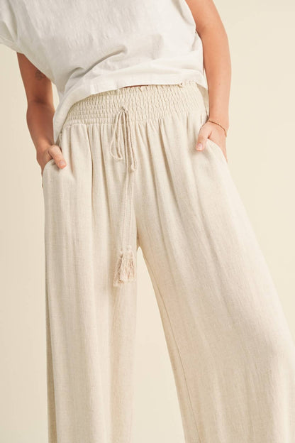 Oatmeal Linen Pant