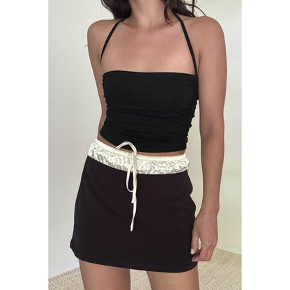 Downtown Satin Mini Skirt