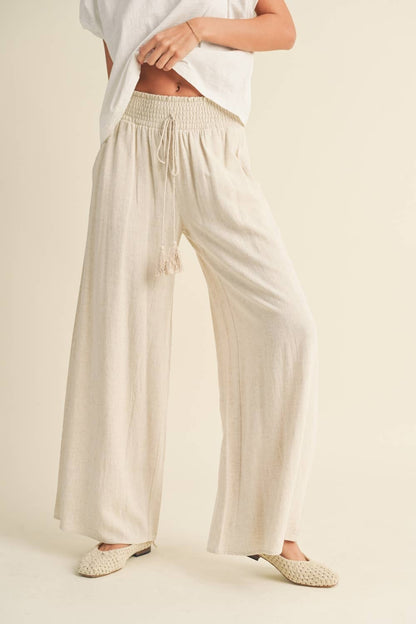 Oatmeal Linen Pant