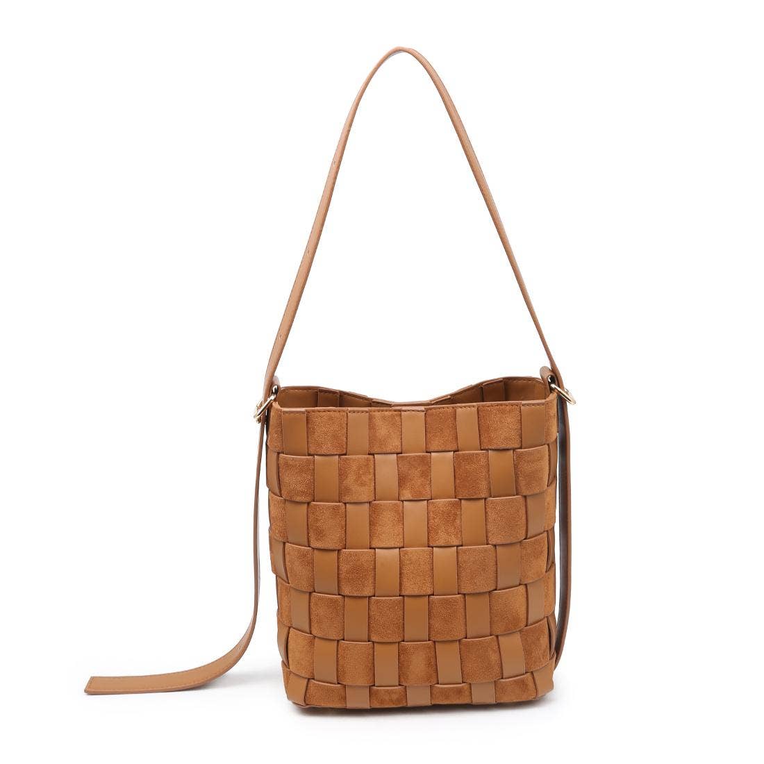 Willa Woven Bucket Bag - Tan