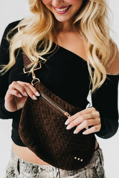 Westlyn Woven Bum Bag - Chocolate