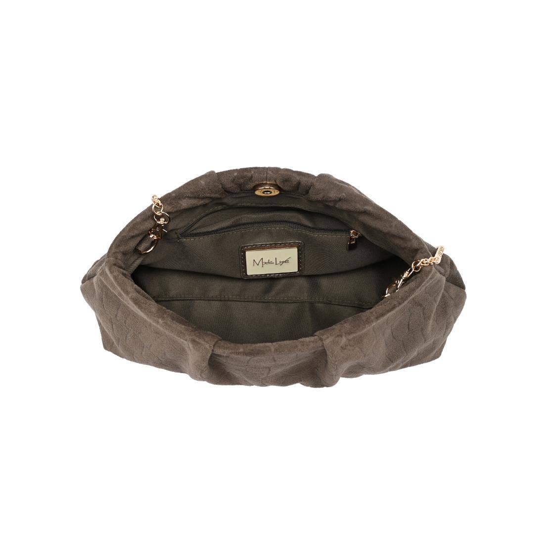 Rue Croc Clutch in Olive