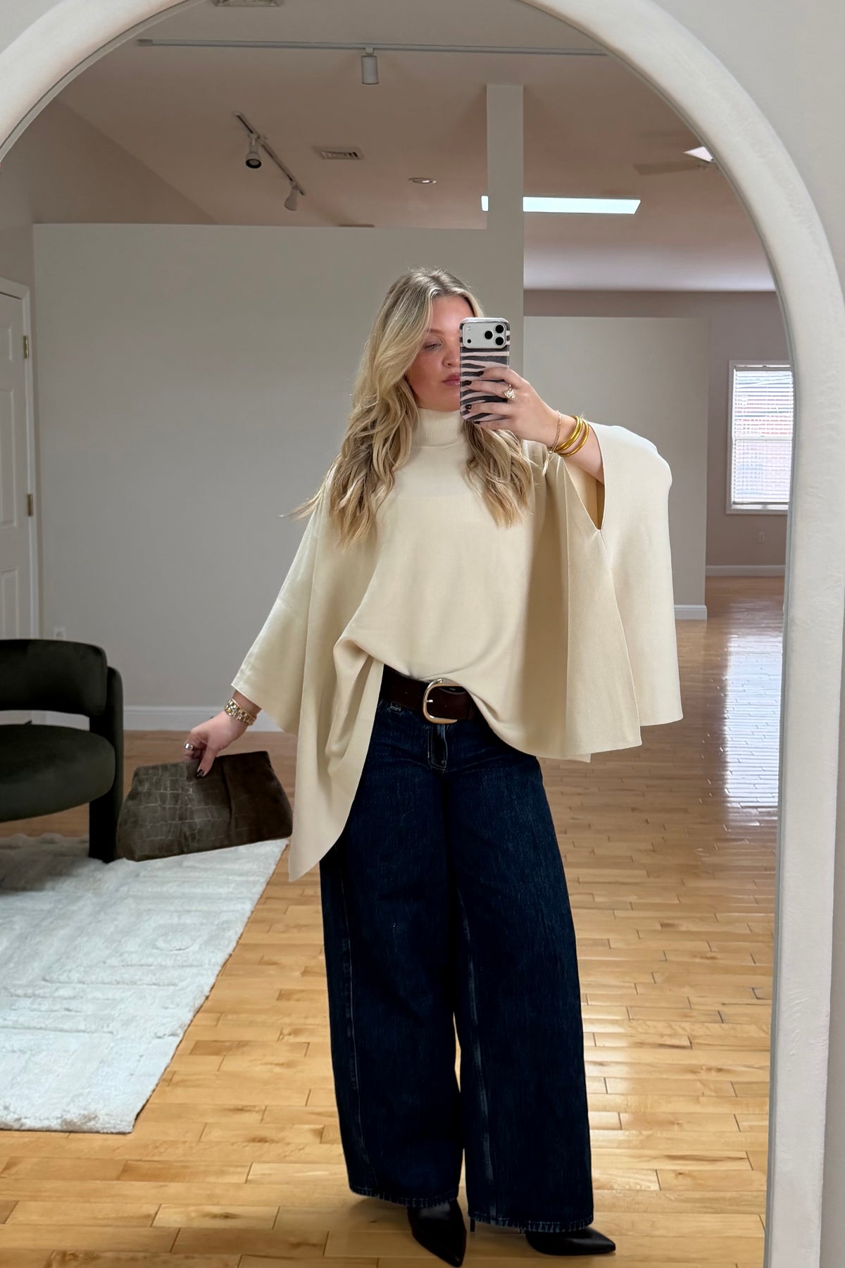 Arden Mock Neck Poncho