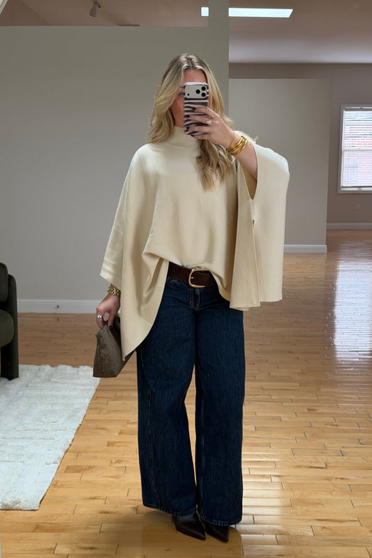 Arden Mock Neck Poncho