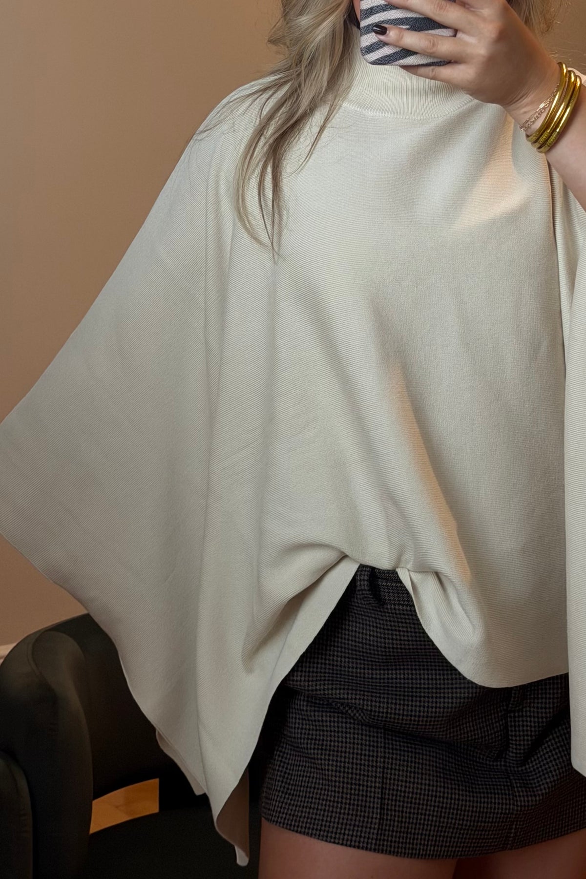 Arden Mock Neck Poncho