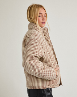 The Riley Gingham Puffer