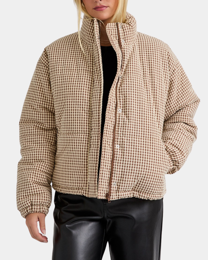 The Riley Gingham Puffer