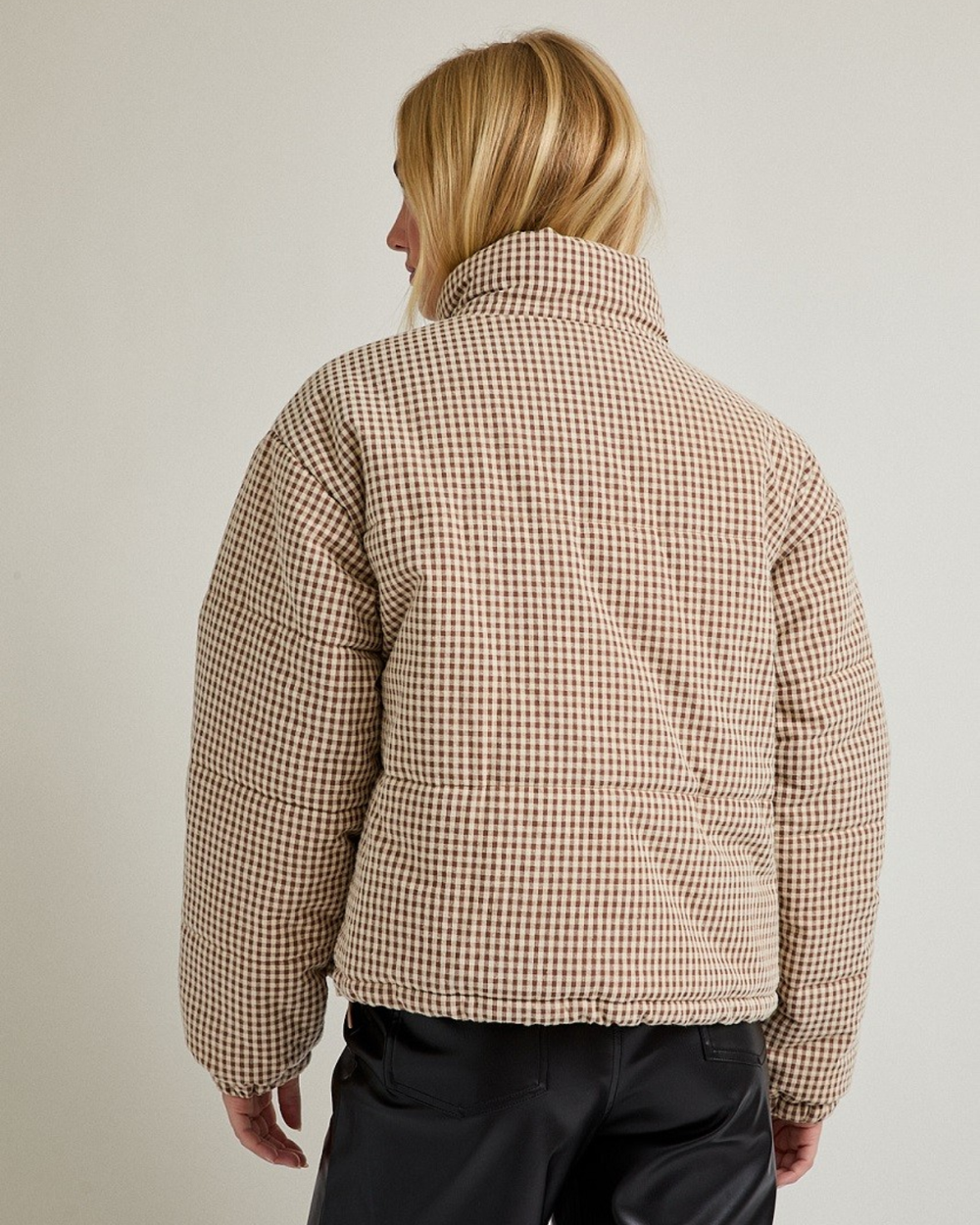The Riley Gingham Puffer
