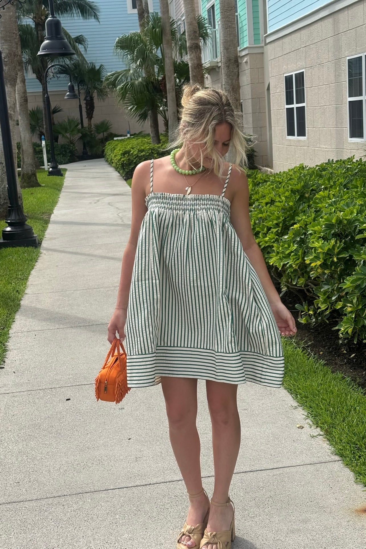 Thea Mini Dress - Green