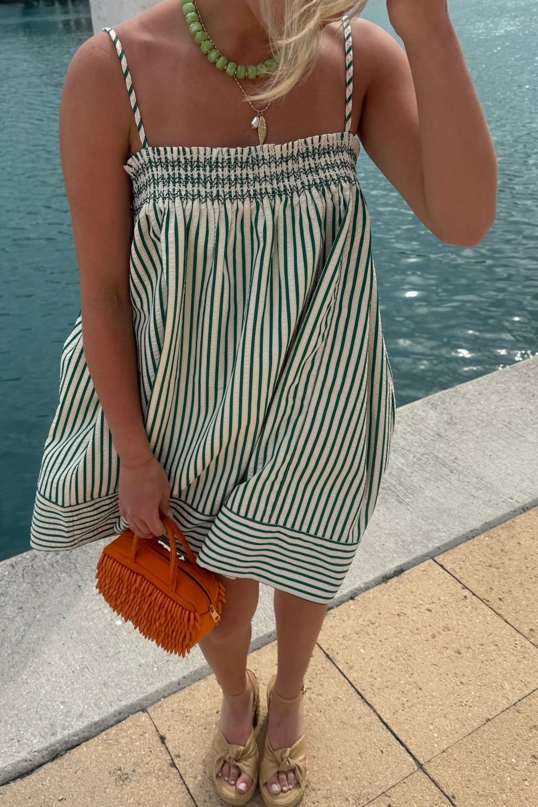 Thea Mini Dress - Green