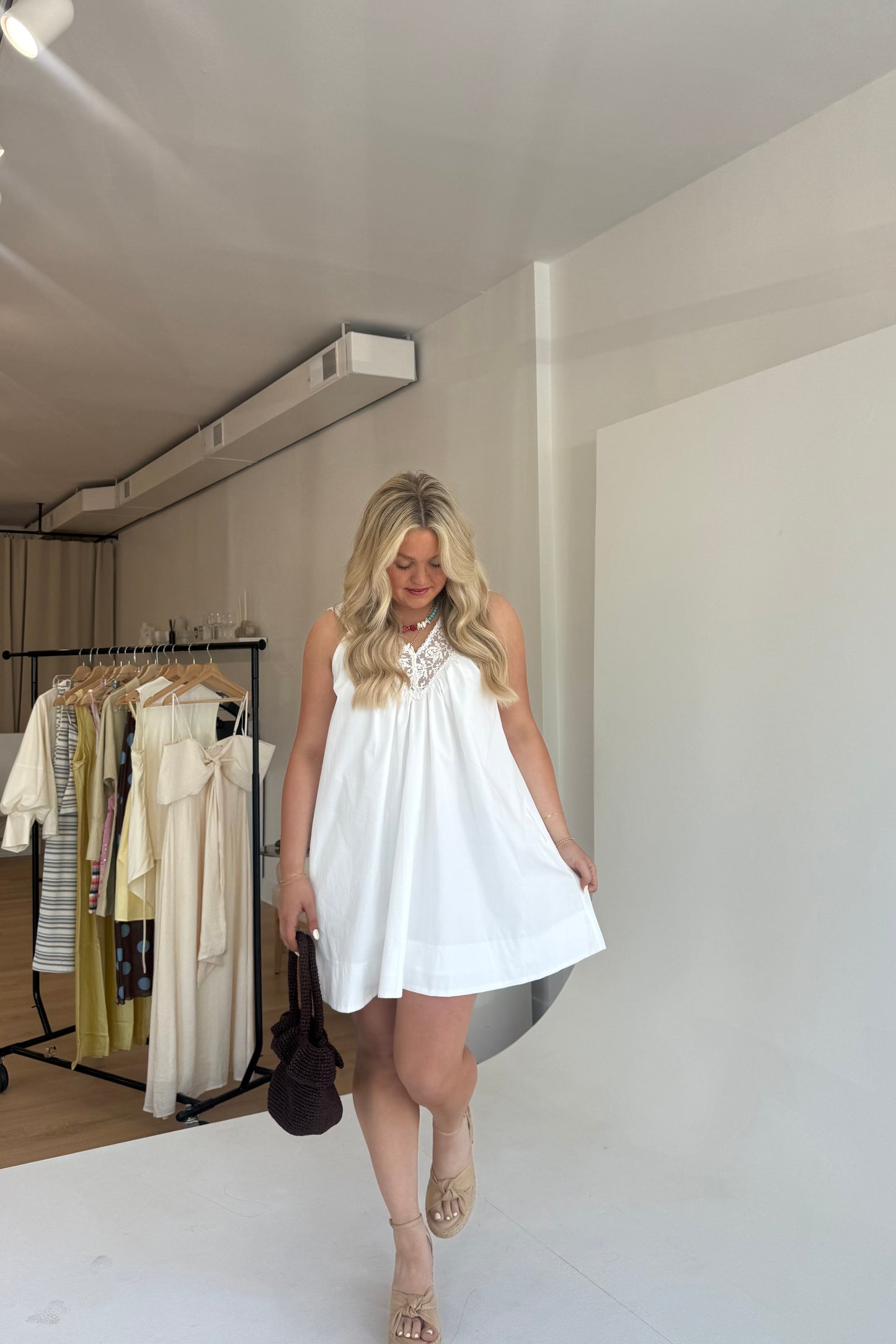 Dainty Lace Mini Dress