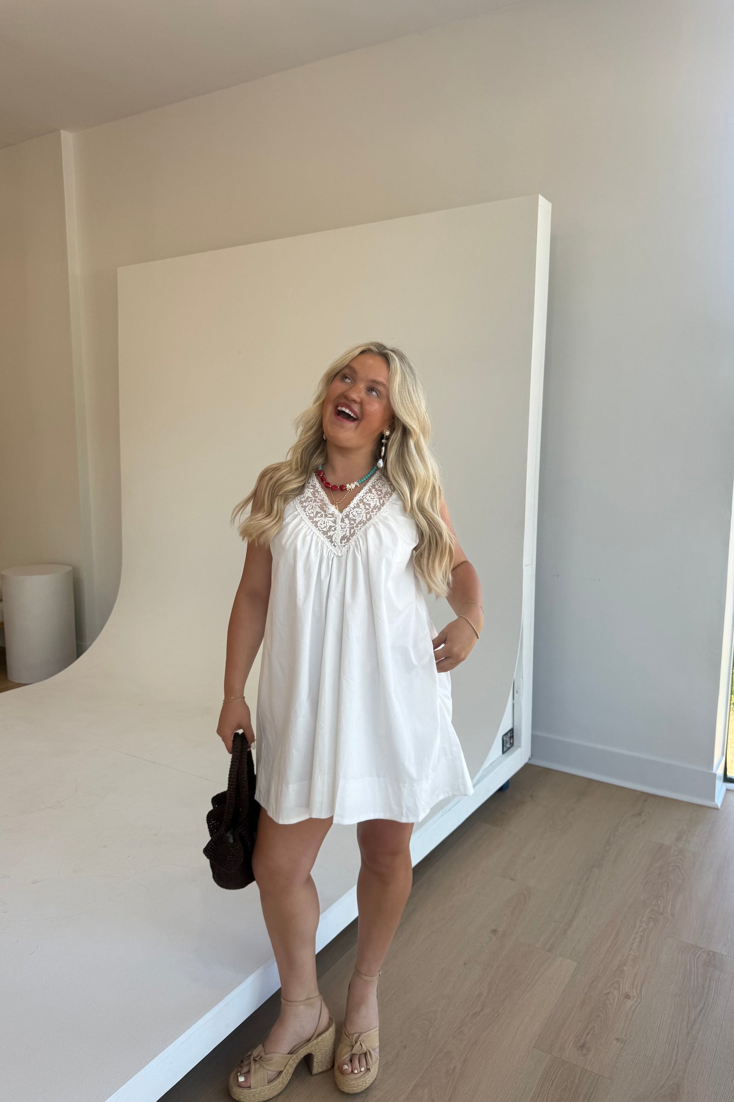 Dainty Lace Mini Dress
