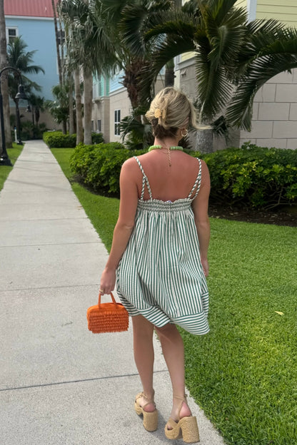 Thea Mini Dress - Green