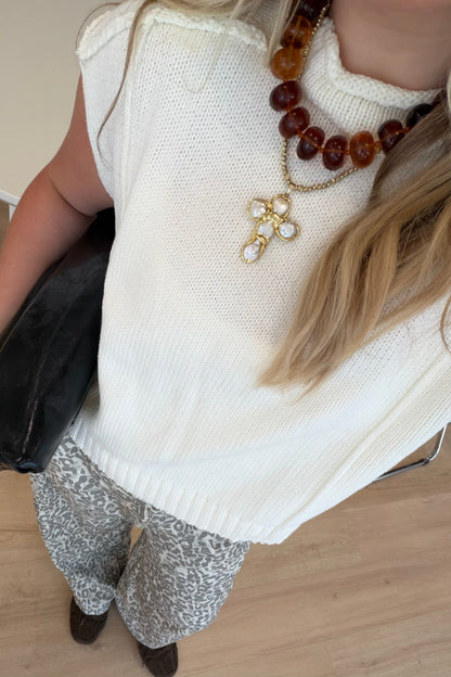 Perry Mock Neck Sweater Vest